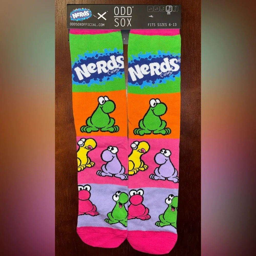 NERDS CANDY ODD SOX NOVELTY CREW SOCKS NWT MEN’S SHOE SIZE 6-13